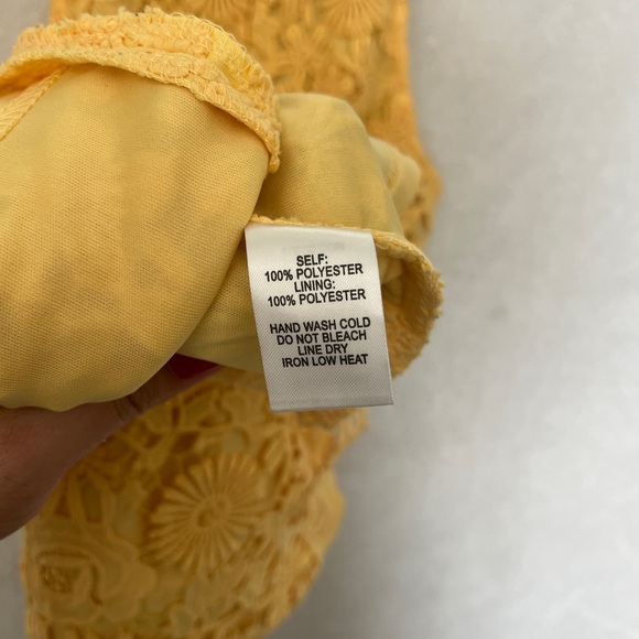 Lulus Dress Size Small Yellow Halter Tulip Lace - Picture 6 of 11